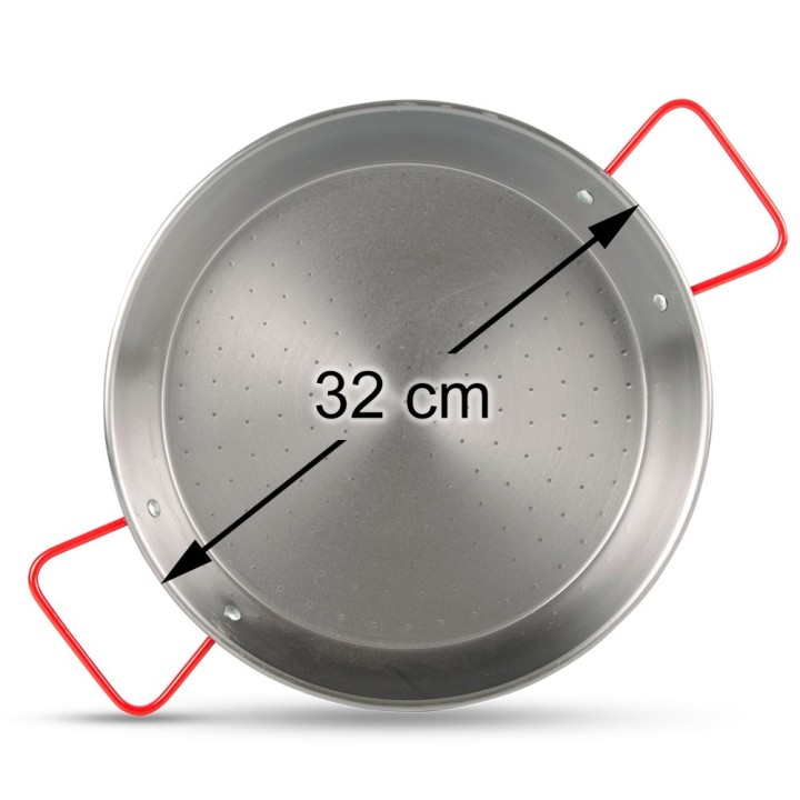 Paella de acero pulido de 32 cm El Cid | Paelleros Roger