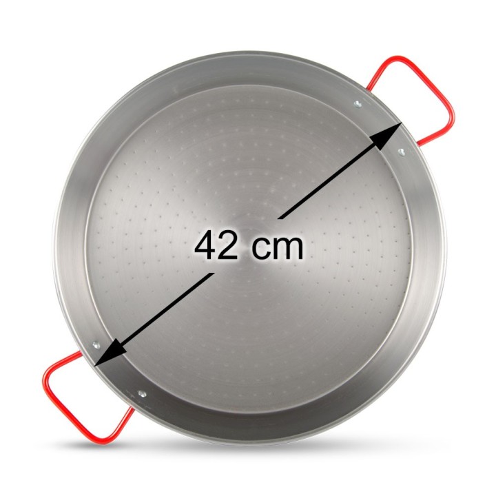 Paella de acero pulido de 42 cm El Cid | Paelleros Roger