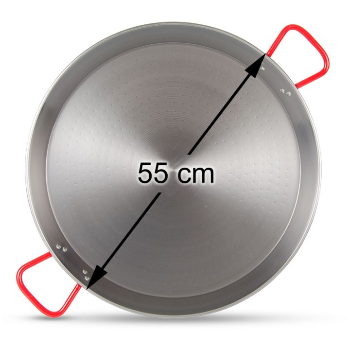 Paella de acero pulido de 55 cm El Cid | Paelleros Roger