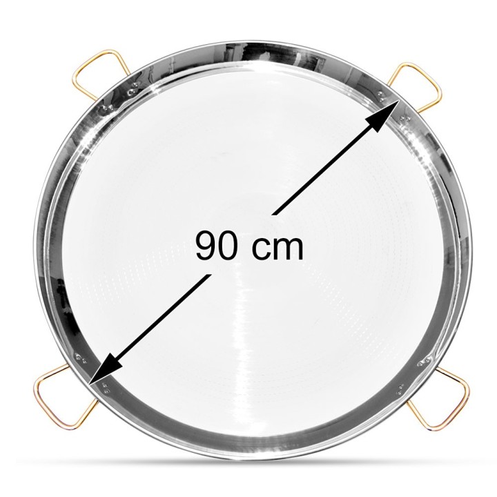Paellera inoxidable 90cm 20 a 30 raciones | Paelleros Roger