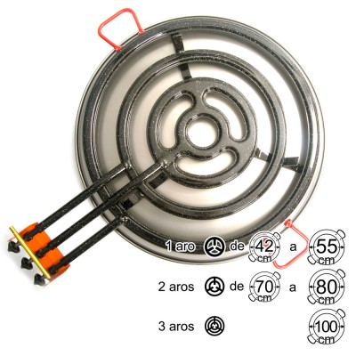 Paellero El Cid L-70 PROF +GAS de 70cm (Incluye patas reforzadas)
