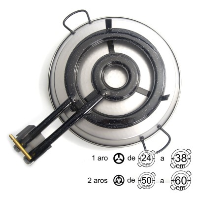 Paellero de butano Flames VLC TT-380 de 38cm