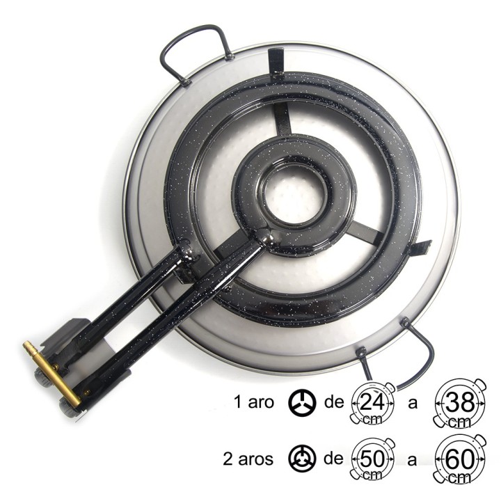 Paellero de butano Flames VLC TT-380 de 38cm
