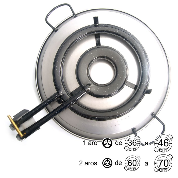 Paellero de butano Flames VLC TT-460 de 46cm