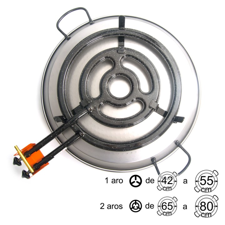 Paellero Gas Natural El Cid L-50 PROF +GAS de 50cm