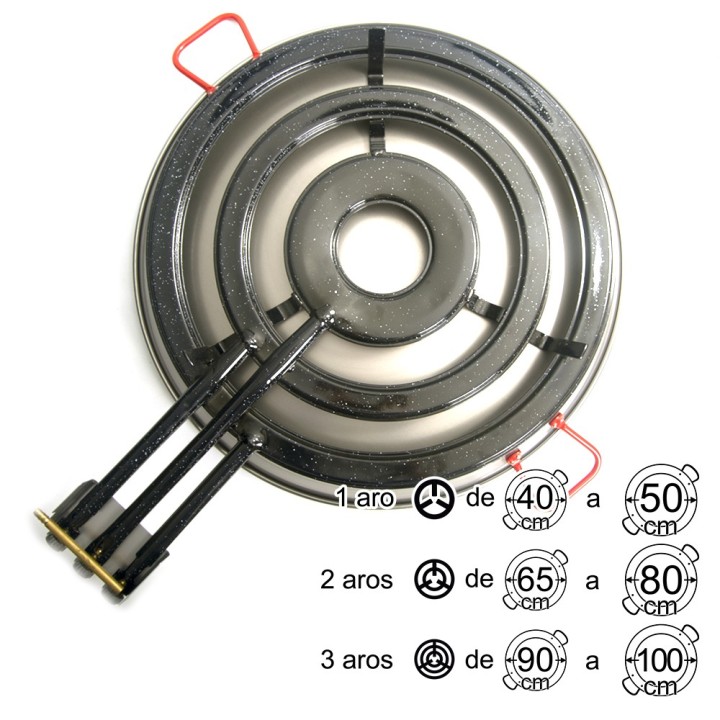 Paellero gas natural Flames VLC TT-700 70cm (incluye patas reforzadas)