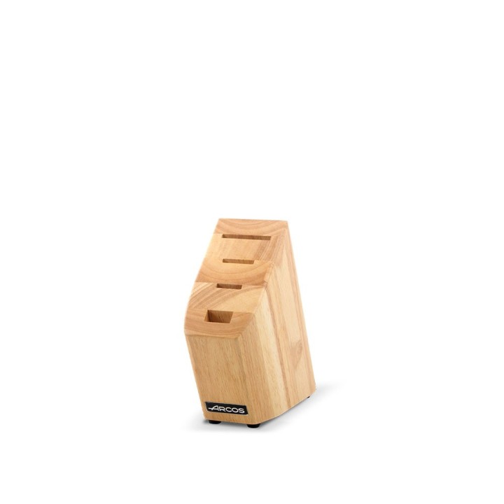 Taco de madera para 3 cuchillos y 1 tijeras