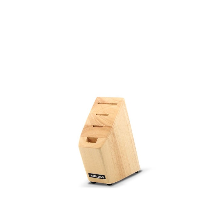 Taco de madera para tijeras y 3 cuchillos
