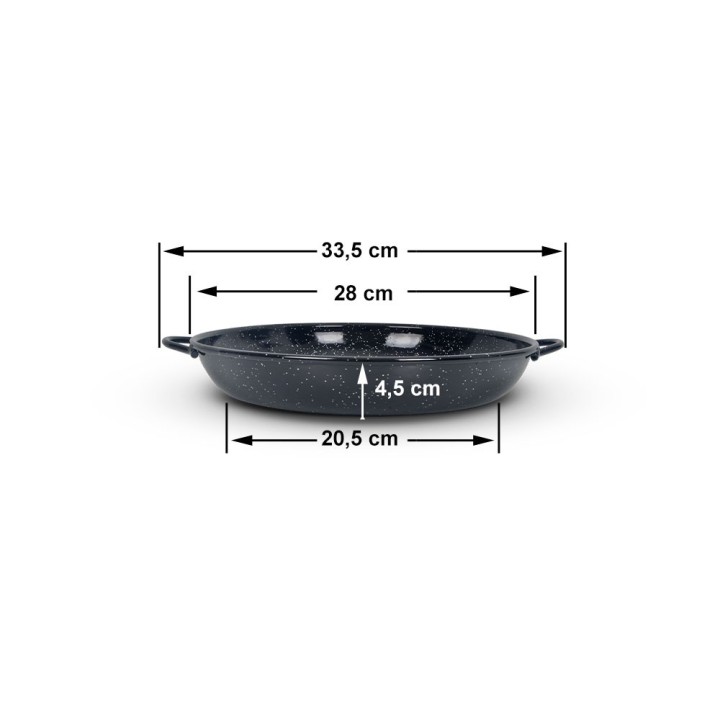 Cazuela esmaltada 28cm pata negra | Paelleros Roger