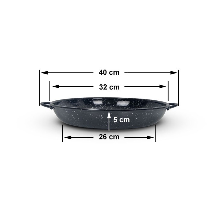 Cazuela esmaltada 32cm pata negra | Paelleros Roger