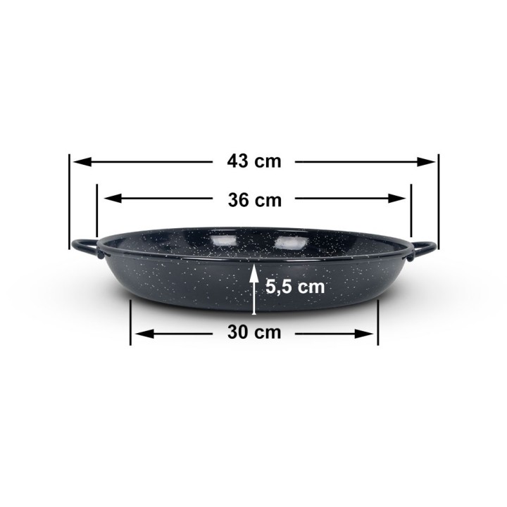 Cazuela esmaltada 36cm pata negra | Paelleros Roger