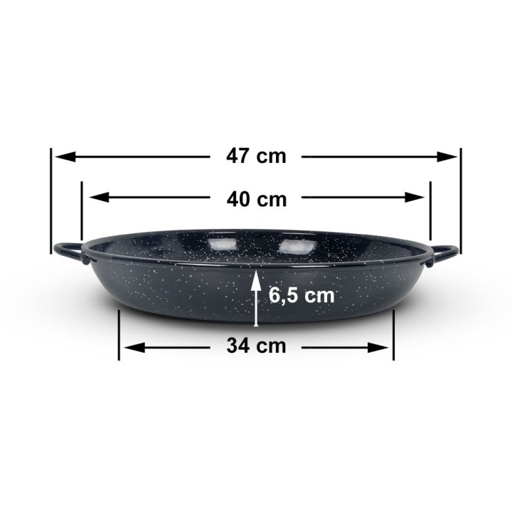 Cazuela esmaltada 40cm pata negra | Paelleros Roger
