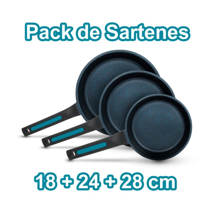 Juego de 3 sartenes Arcos Thera antiadherente premium