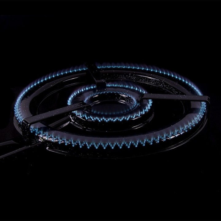 Paellero de gas 38 cm encendido llama azul