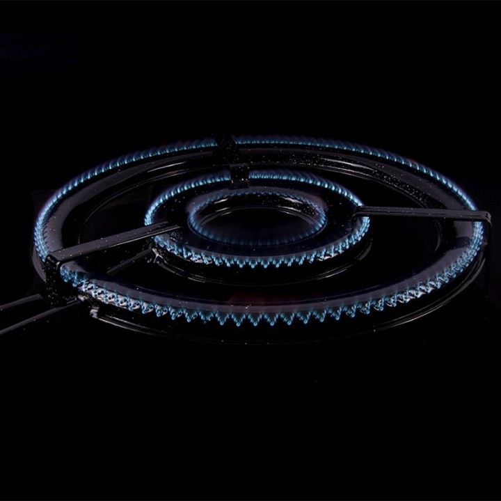 Paellero de gas 46 cm encendido llama azul