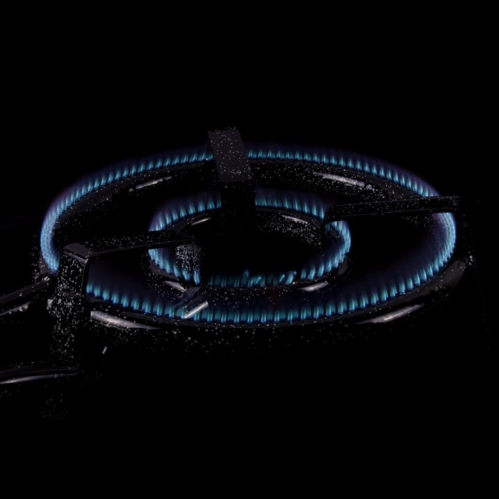 Paellero de 30 cm 2 fuegos llama azul