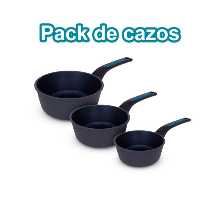 Pack de 3 cazos Arcos Thera antiadherente premium