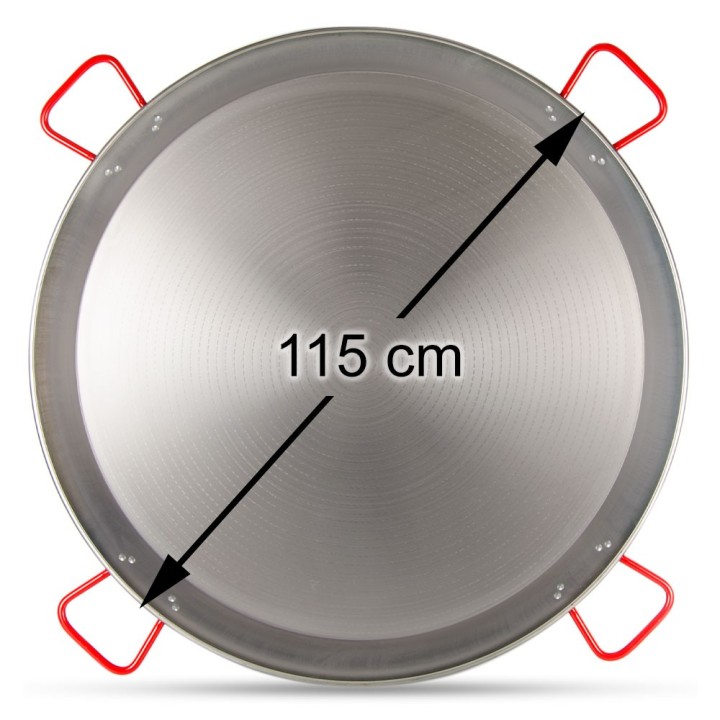 Paella de acero pulido de 115 cm El Cid | Paelleros Roger