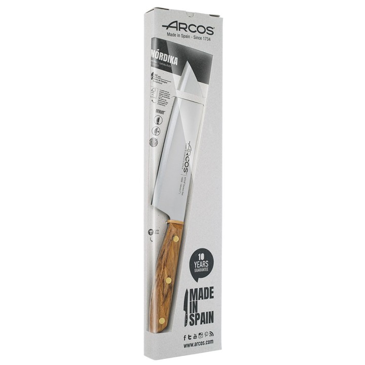 Cuchillo Santoku Arcos (190mm) Serie Nordika 166600 | Paelleros Roger