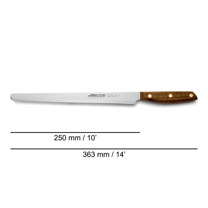 Cuchillo jamonero Arcos (250mm) Serie Nordika 166700 | Paelleros Roger