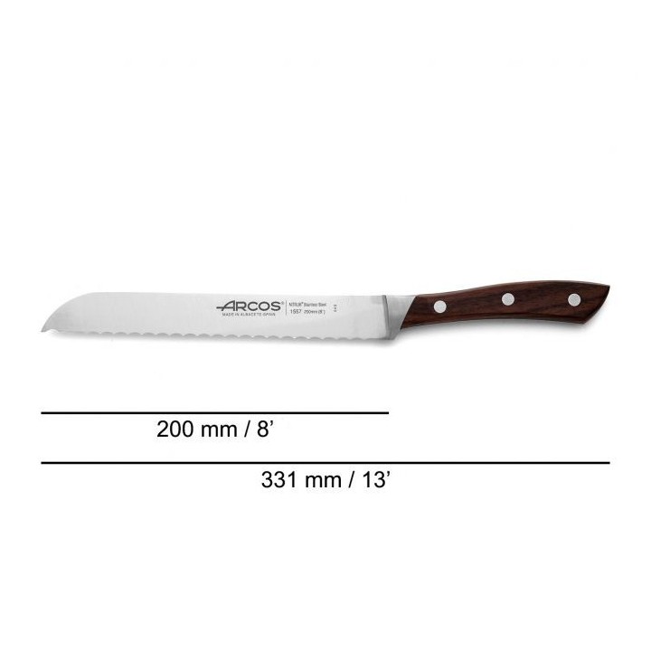 Arcos Natura - Cuchillo Panero (200mm) 155710 | Paelleros Roger