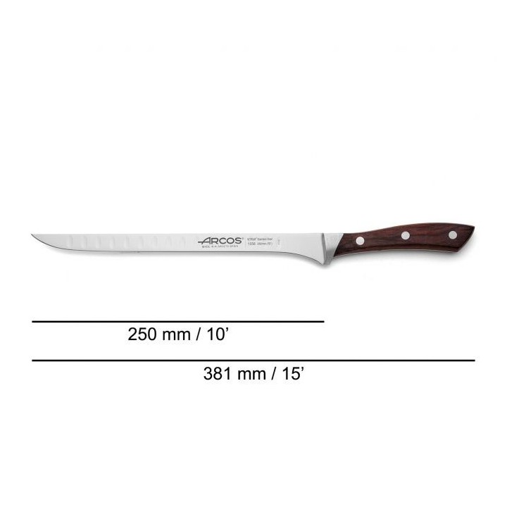 Arcos Natura - Cuchillo Jamonero (250mm) 155610 | Paelleros Roger