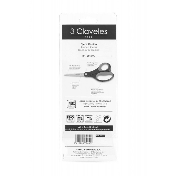 Tijeras de Cocina 3 Claveles | Paelleros Roger