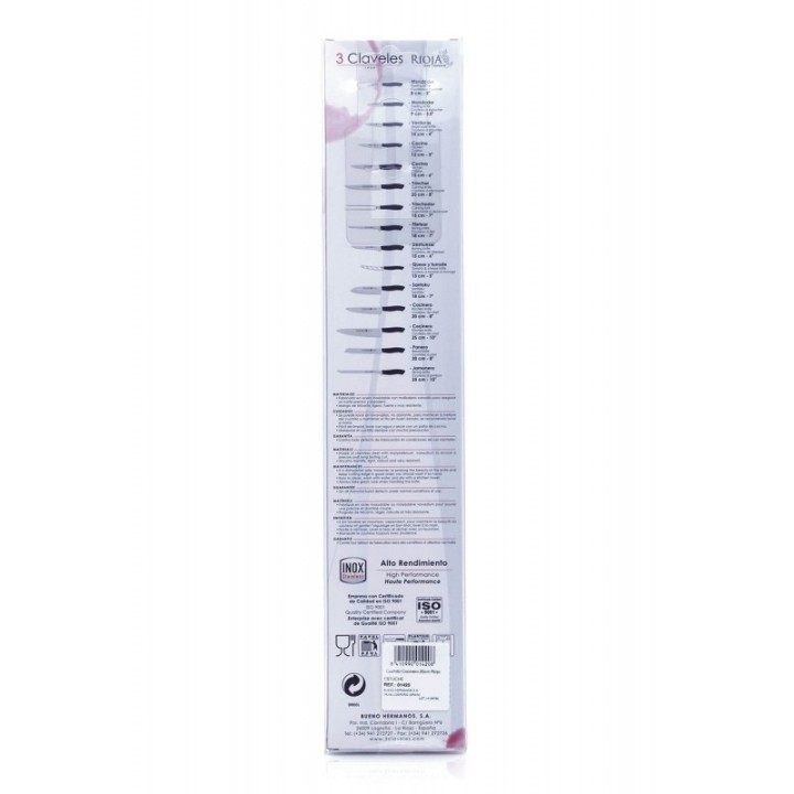 Cuchillo Cocinero 20cm 3 Claveles | Paelleros Roger