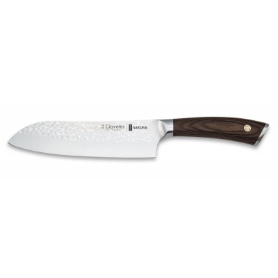 Cuchillo Santoku 17.5cm 3 Claveles Sakura 01018