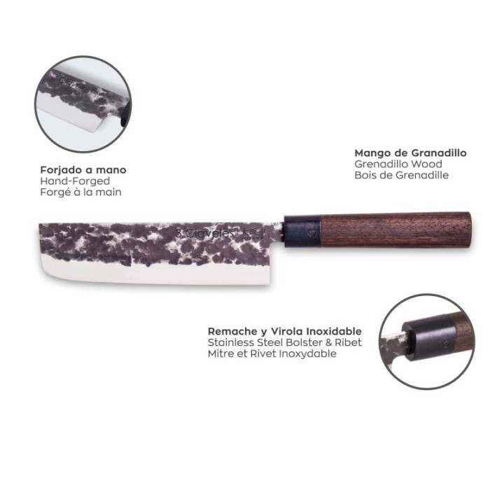 Cuchillo Usuba 18cm 3 Claveles Osaka | Paelleros Roger
