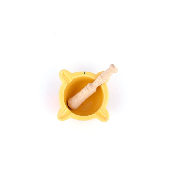 Mortero amarillo tradicional de cerámica nº 4