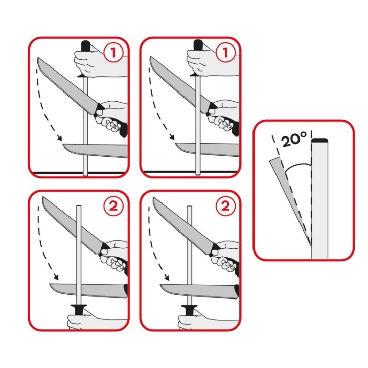 Chaira diamante ovalada 3 Claveles 250mm | Paelleros Roger