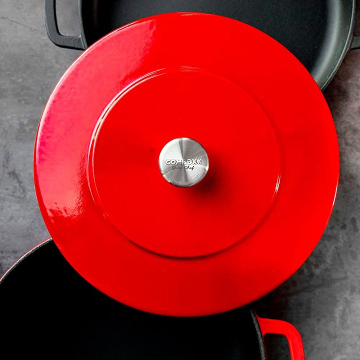 Cacerola alta 24cm roja Combekk Sous-Chef | Paelleros Roger