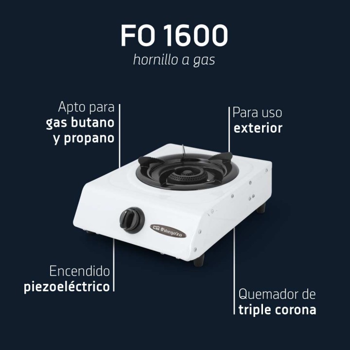 Cocina de gas de 1 fuego Orbegozo FO 1600 | Paelleros Roger