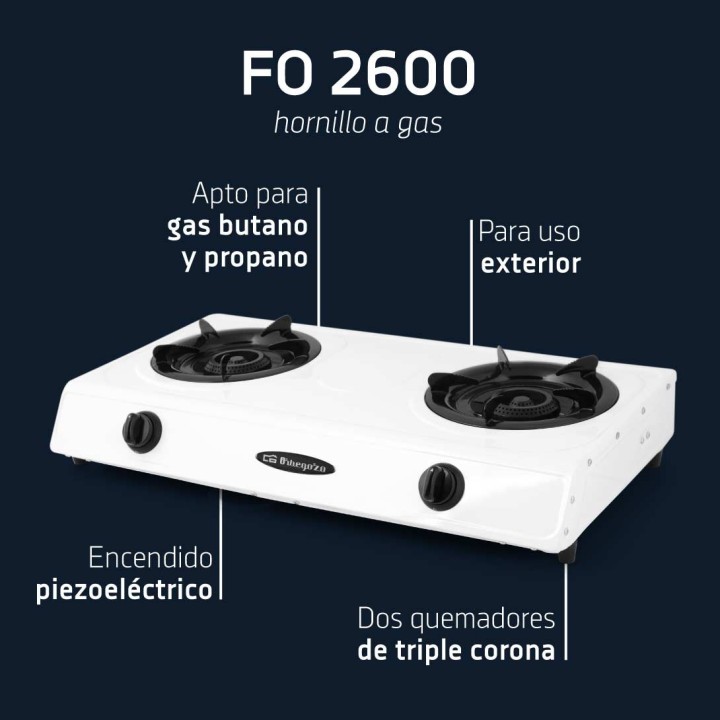 Cocina de gas de 1 fuego Orbegozo FO 1600 | Paelleros Roger