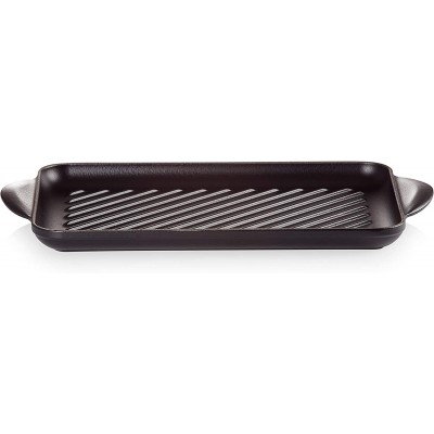 Parrilla Tradition Grill Rectangular Le Creuset negro mate 21 x 38 cm