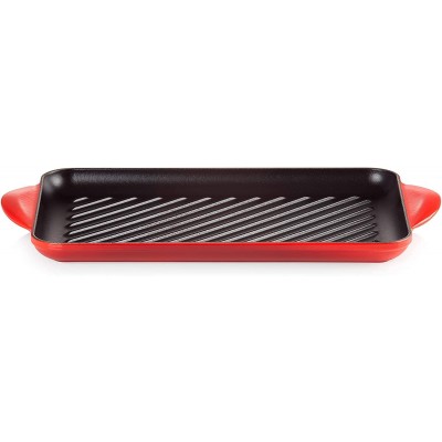 Parrilla Tradition Grill Rectangular Le Creuset cereza 21 x 38 cm