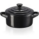 Mini Cocotte Redonda de Cerámica de Gres Le Creuset 10 cm Negro Onyx