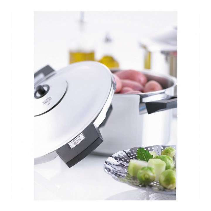 Olla a Presión Kuhn Rikon Duromatic Inox con asas 6L - 24CM | Paelleros Roger