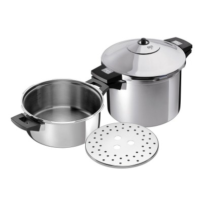 Set de Ollas a Presión Kuhn Rikon Duromatic Inox con asas 4 + 8L - 24CM