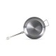 Sartén de acero pulido 36 cm sin antiadherente con mango-tubo inox