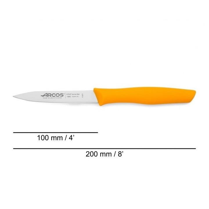 Cuchillo mondador Arcos mostaza 100mm | Paelleros Roger