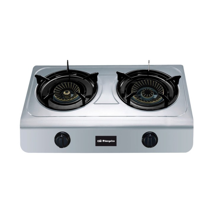 Cocina de acero inoxidable de triple corona de 2 fuegos | Paelleros Roger