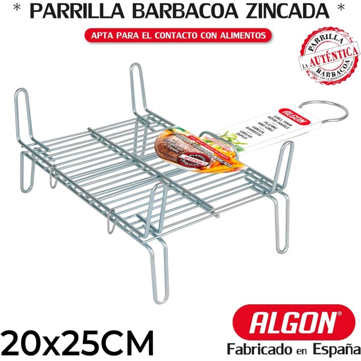 Parrilla doble Algon 20x25cm