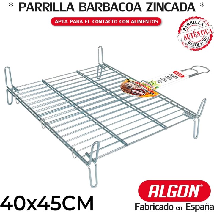 Parrilla doble Algon 40x45cm | Paelleros Roger