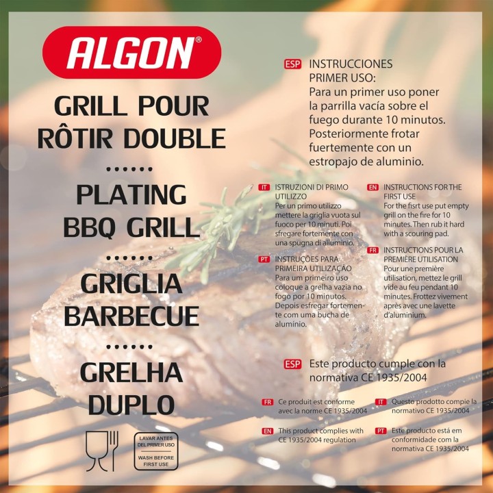 Parrilla doble Algon 45x50cm | Paelleros Roger