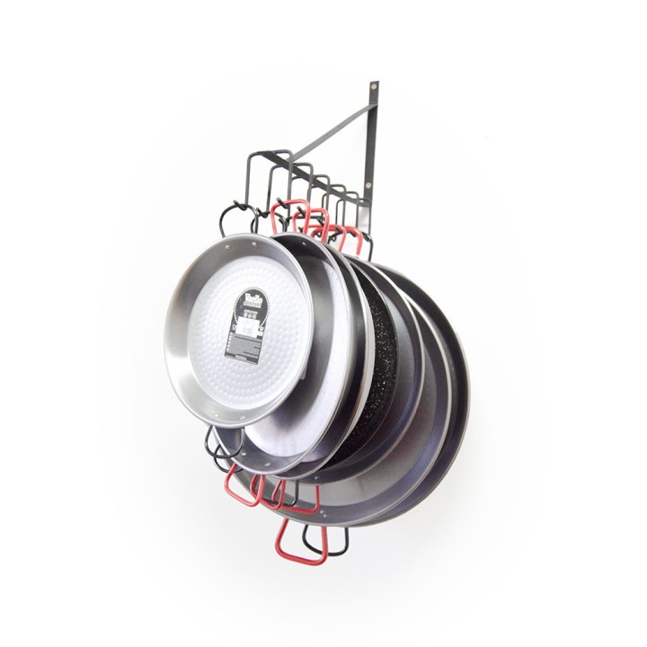 Soporte Paellas para pared - 6 ganchos | Paelleros Roger