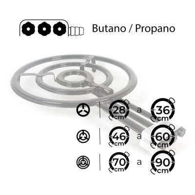Paellero de 64cm Gama Premium Vaello *Extra Gas*