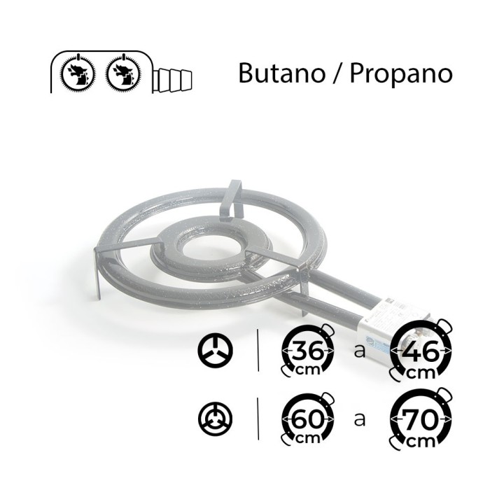 Paellero Flames VLC T-460 de 46cm Gama Alta