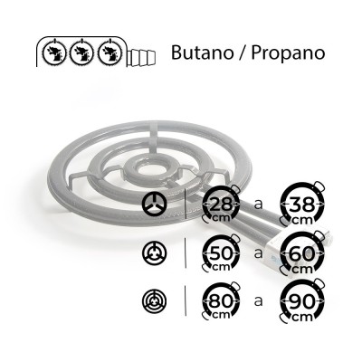 Paellero Flames VLC T-600 de 60cm Gama Alta - Butano / Propano